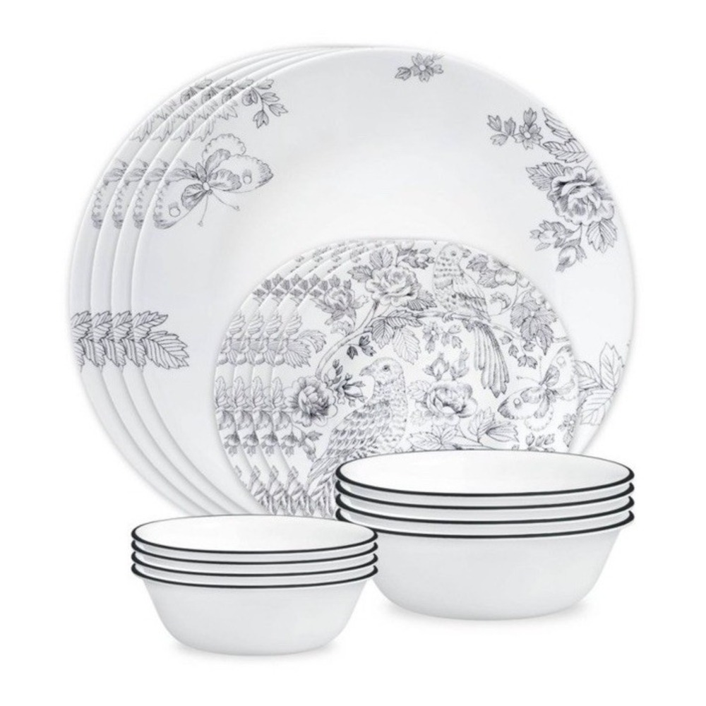 Corelle Lightweight 18 piece Francheska Dinnerware Set Service for 6